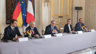 Conférence de presse commune de Richard Ferrand et Wolfgang Schäuble - 14 novembre 2018