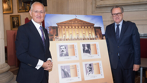 Inauguration de la planche de timbres en hommage à Georges Clemenceau