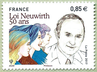 Le timbre hommage à Lucien Neuwirth 