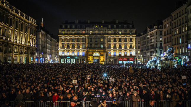 Hommage attentat de Charlie Hebdo - Lyon