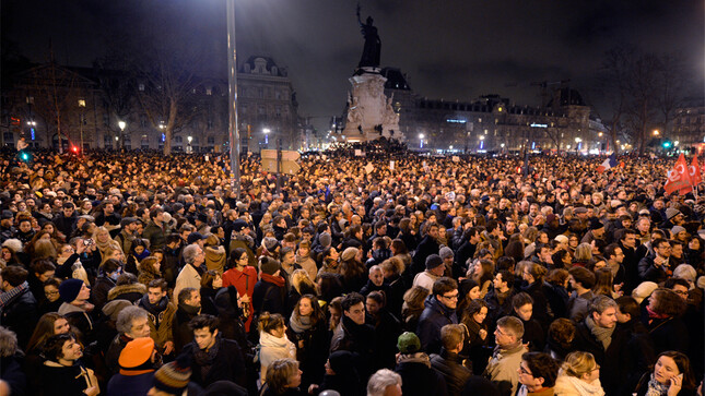 Hommage attentat de Charlie Hebdo - Paris