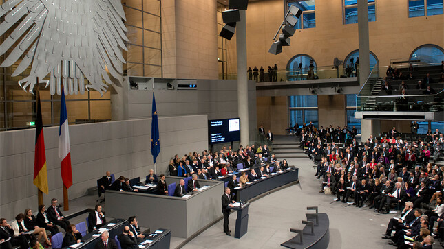 Cérémonie du 50 ème anniversaire du Traité de l'Élyse au Bundestag