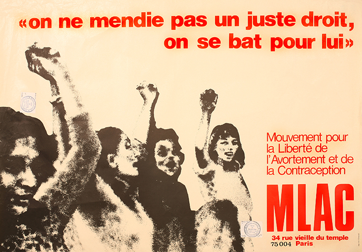 Affiche du MLAC "On ne mandie pas un droit. On se bat pour lui"