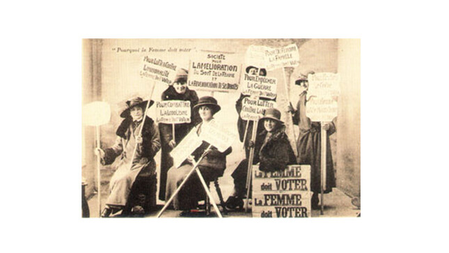 groupe de suffragettes