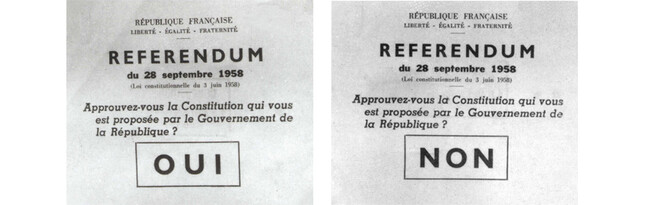 Bulletins de vote - Référendum 1958