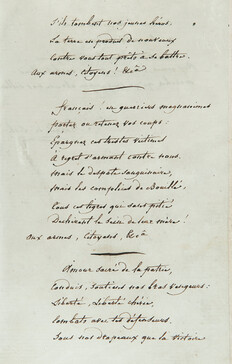 Rouget de Lisle (manuscrit de la Marseillaise - page 3)