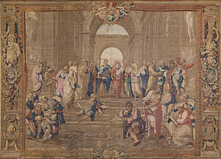 "L’École d'Athènes", tapisserie de la Manufacture des Gobelins, d'après Raphaël